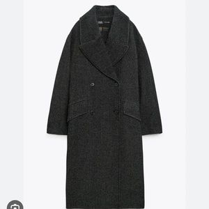 Zara DOUBLE-BREASTED WOOL COAT LIMITED EDITION